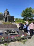 В преддверии Дня Победы, воспитанники посетили мемориал.
